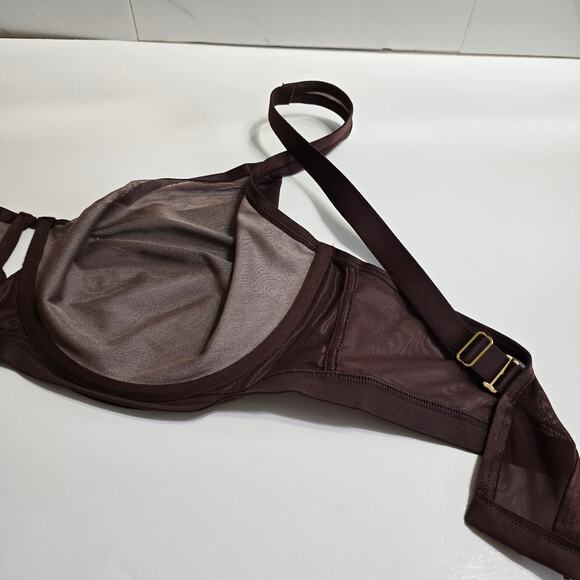 Soma Unbelievable Lift Scoop Balconette Unlined Mocha Size 42DD 42E - Picture 2 of 7